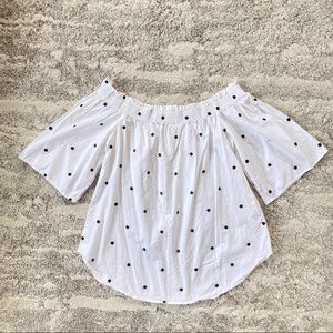 H&M Polka dot off shoulder top